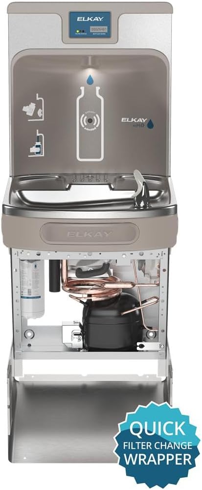 Elkay LZS8WSSP Enhanced Bottle Filler & Single ADA Cooler Refrigerated Stainless High Capacity Lead