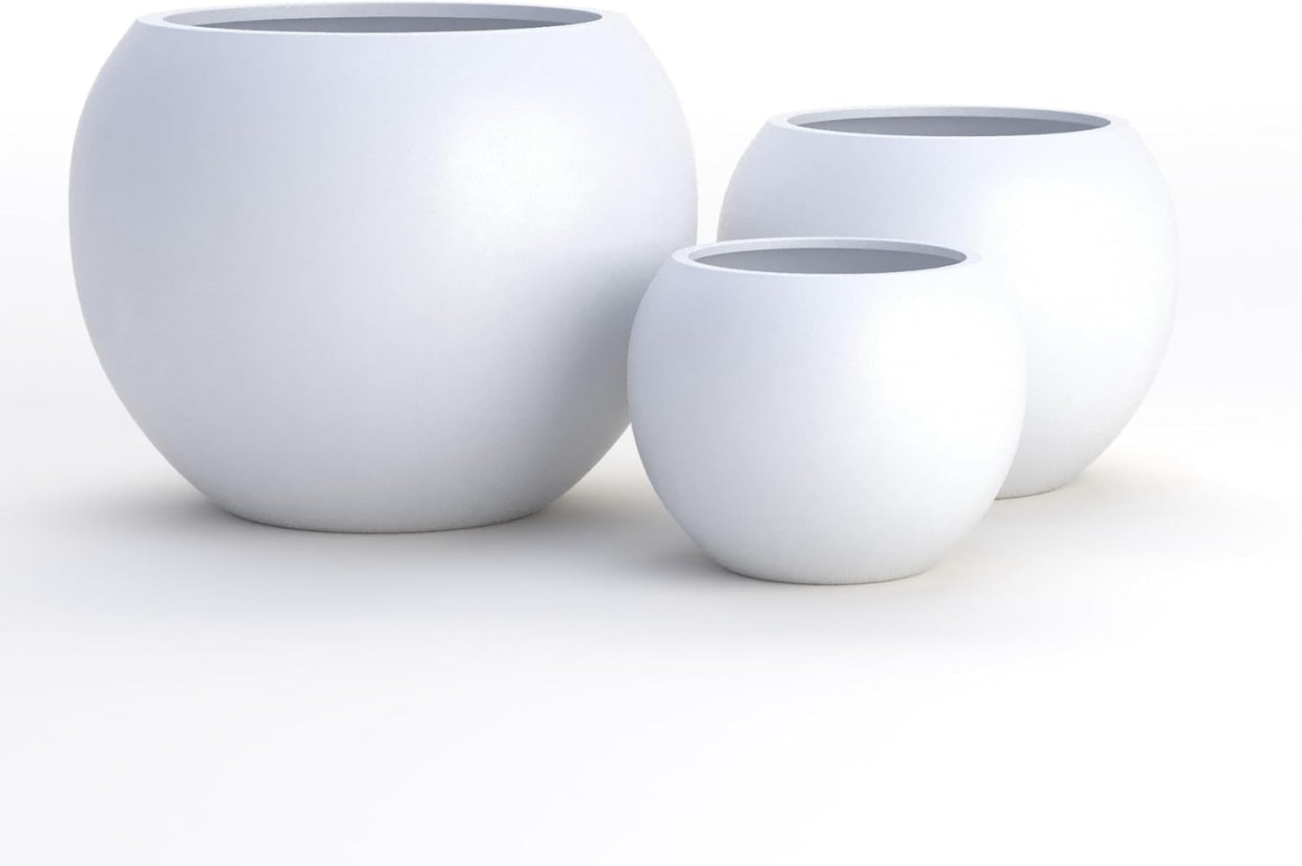 DTY Signature Mount Sherman Lightweight Durable Modern Fiberstone Sphere Planter for Indoor &