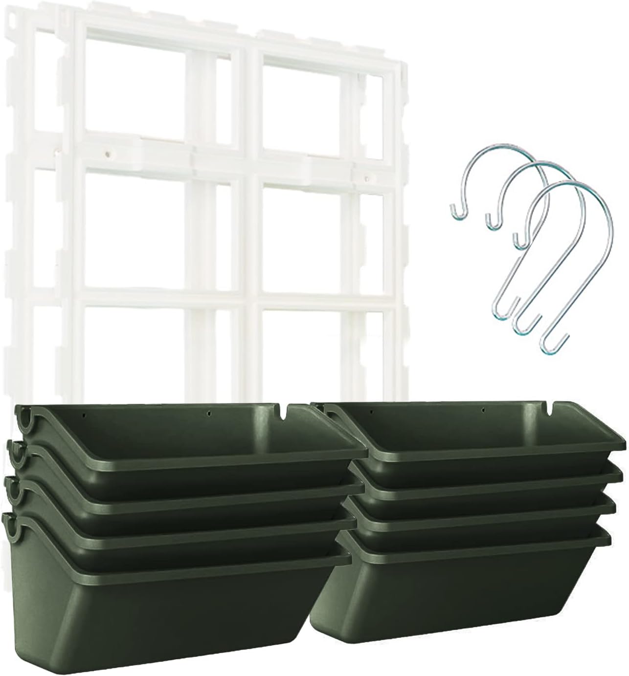 Vertical Wall Hanging Planter, 4-Tier Hanging Planter Rack, 8 Pockets Plant Vegetable Fruit Herb