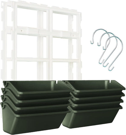 Vertical Wall Hanging Planter, 4-Tier Hanging Planter Rack, 8 Pockets Plant Vegetable Fruit Herb