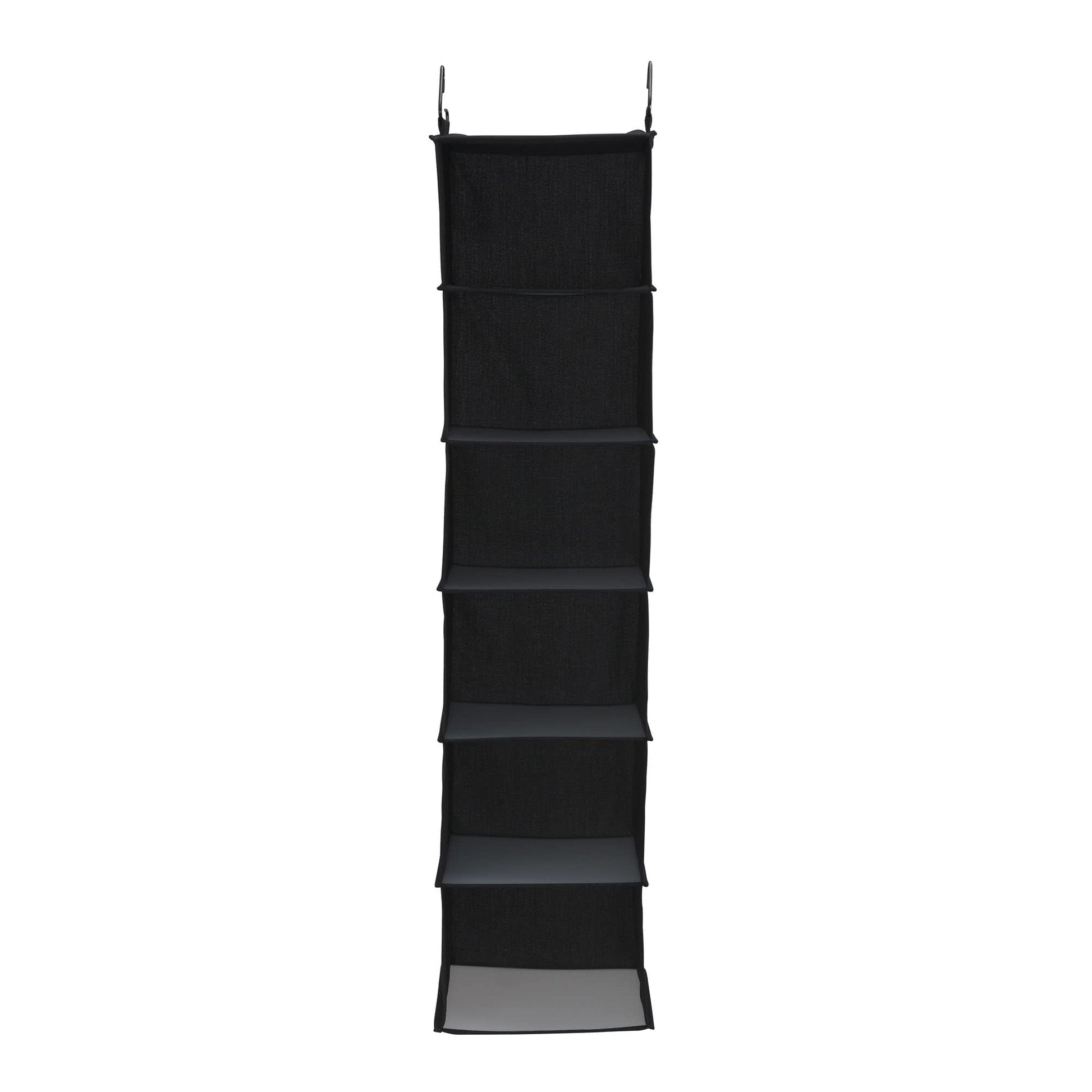 Household Essentials Black 6 Shelf Hanging Closet Organizer Shelf
