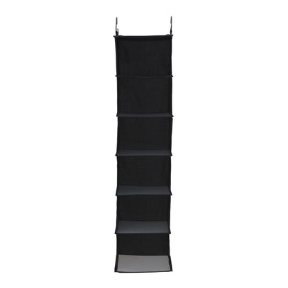 Household Essentials Black 6 Shelf Hanging Closet Organizer Shelf