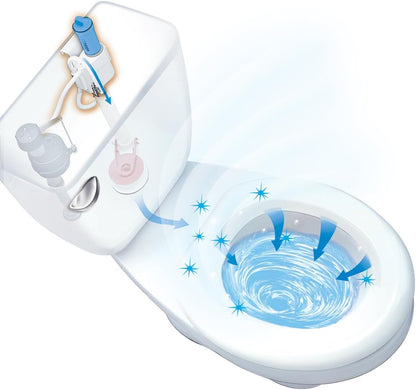 Fluidmaster 8100 Flush 'n Sparkle Automatic Toilet Bowl Cleaning System with Blue Cartridge
