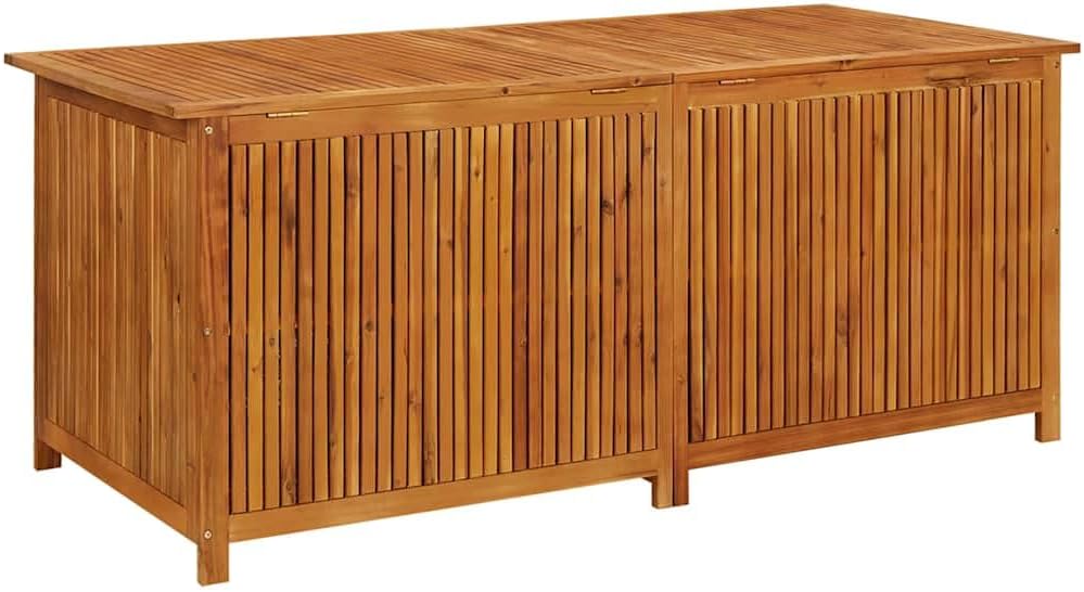 vidaXL Outdoor Storage Box, [Load Capacity Gallon] Deck Box with Gas-Lift Lid, Storage Chest with