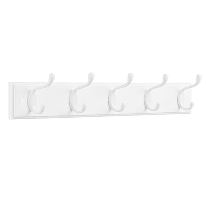 SONGMICS Wall-Mounted Coat Rack, 5 Dual Metal Hooks
