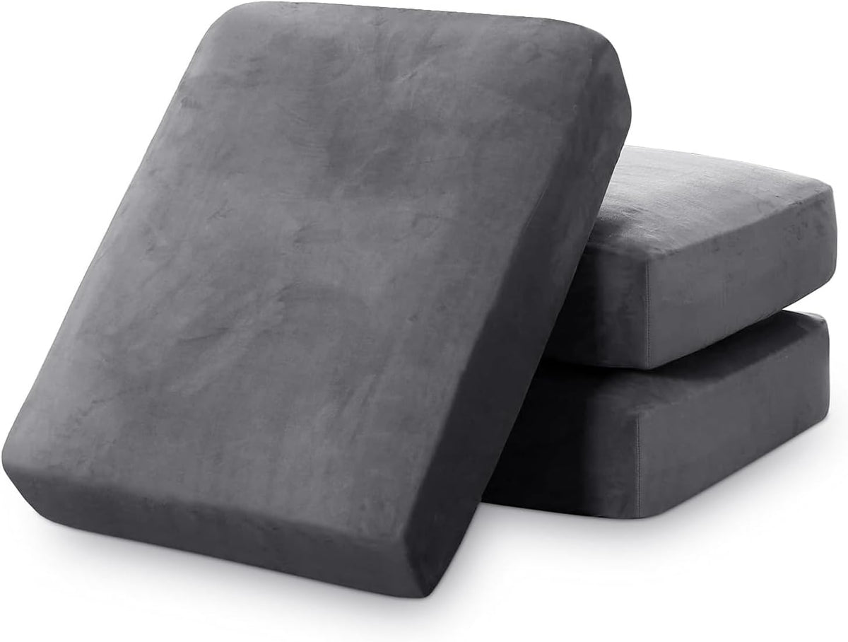 PrinceDeco Stretch Sofa Cushion Covers for Couches and Sofas,Soft Velvet Couch Seat Covers, Sofa