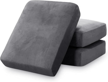 PrinceDeco Stretch Sofa Cushion Covers for Couches and Sofas,Soft Velvet Couch Seat Covers, Sofa