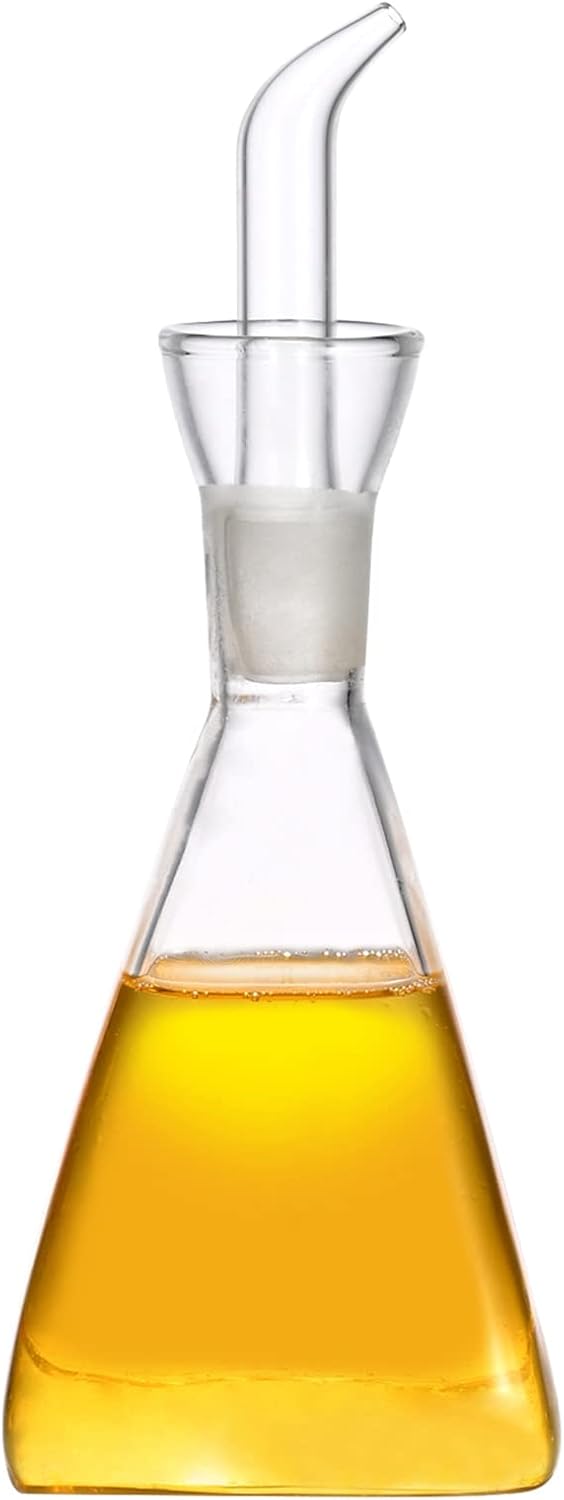 ELETON Olive Oil Dispenser Borosilicate Glass Bottle - 16 oz 500ml Non Drip Dispenser - Leak Proof