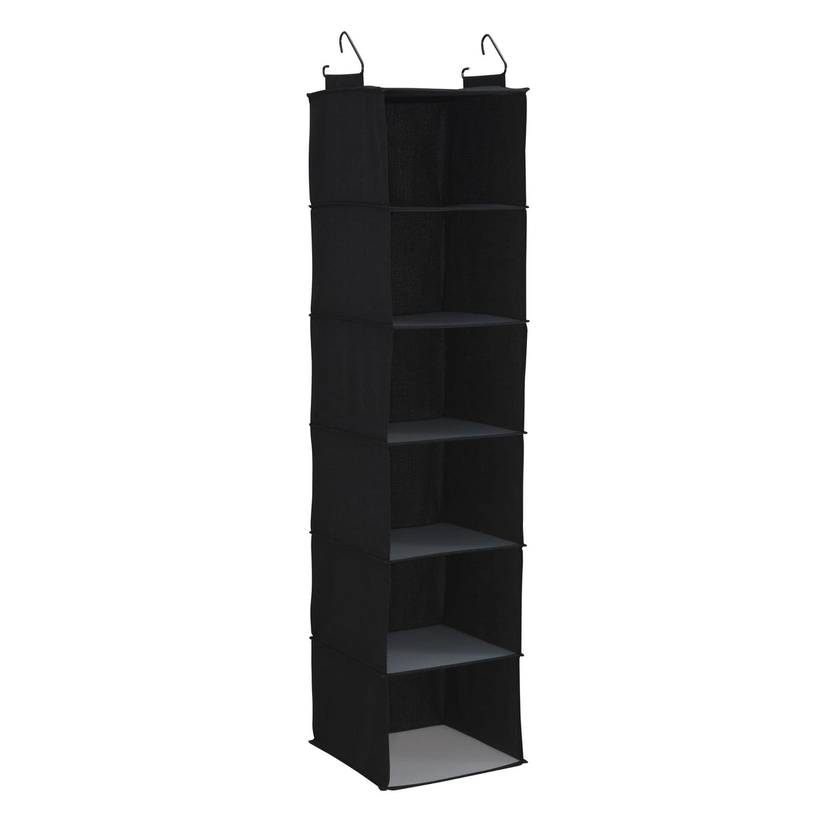 Household Essentials Black 6 Shelf Hanging Closet Organizer Shelf