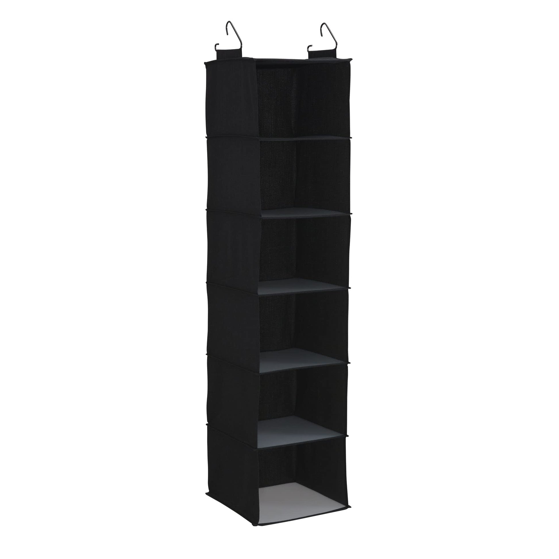 Household Essentials Black 6 Shelf Hanging Closet Organizer Shelf