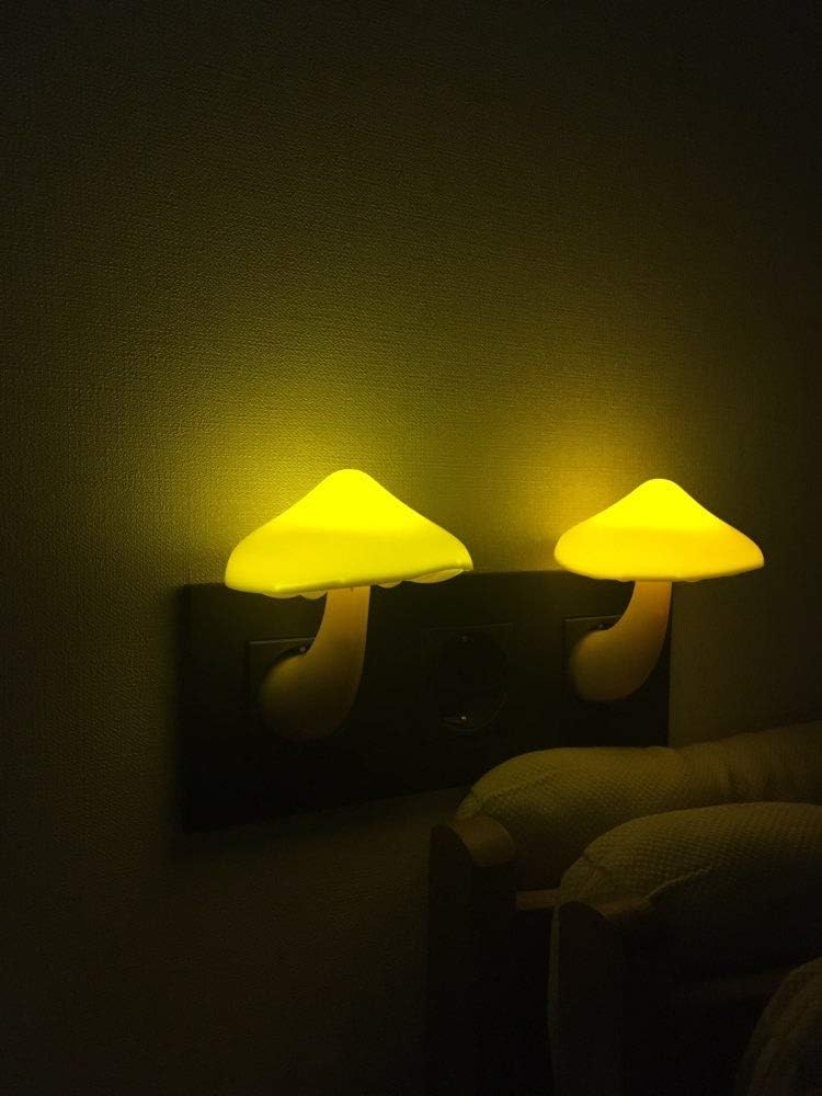 AUSAYE 2Pack Mushroom Night Light Plug in Lamp,Led Lights for Adults Kids Baby Children NightLight