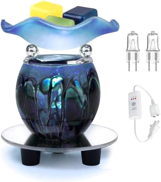HUNANBANG 3 in 1 Electric Oil Warmer Scented Wax Warmer with with Auto Off Timer Candle Wax Melt