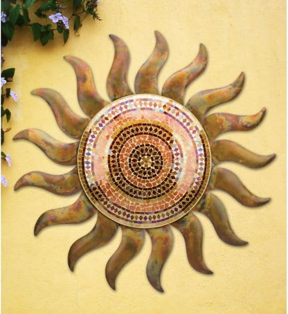 Regal Art & Gift Flamed Copper Large Metal Sun Wall Decor - 29 Inch | Indoor Outdoor Rust-Resistant