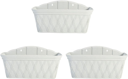 Sungmor 3 Pack Wall Hanging Planters, 16.5 Inch Railing Fence Hanging Flower Pots, Thickened