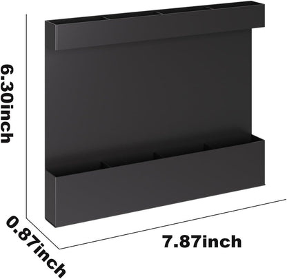 Magnetic & Adhesive Straw Organizer – Carbon Steel Utensil Holder for Reusable Straws, Chopsticks &