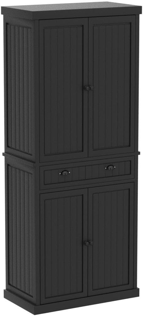 ARTPOWER 72" Tall Kitchen Pantry Storage Cabinet with Drawer and Adjustable Shelves, Pantry Cabinet