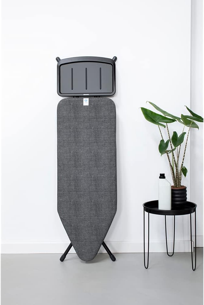 Brabantia Ironing Board C, XL Steam Unit Holder, Adjustable Height, Non-Slip Rubber Feet, Foldable