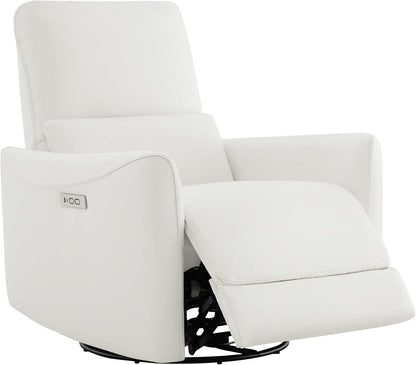 CHITA Power Recliner Chair Swivel Glider, FSC Certified Upholstered Faux Leather Living Room