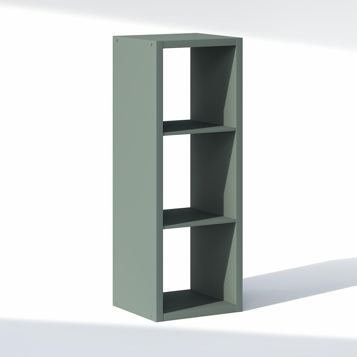 Furinno Cubic Extra Thick 3-Cube Closet Organizers and Storage, Sage Green