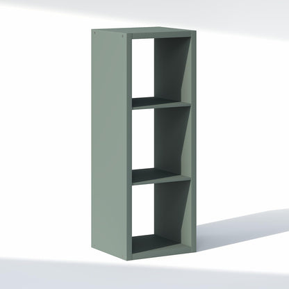 Furinno Cubic Extra Thick 3-Cube Closet Organizers and Storage, Sage Green
