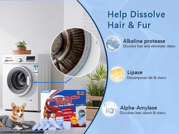 Washing Machine Cleaner-36Pack-18 Month Supply,Washer Machine Cleaner Tablets Formulated For Pet