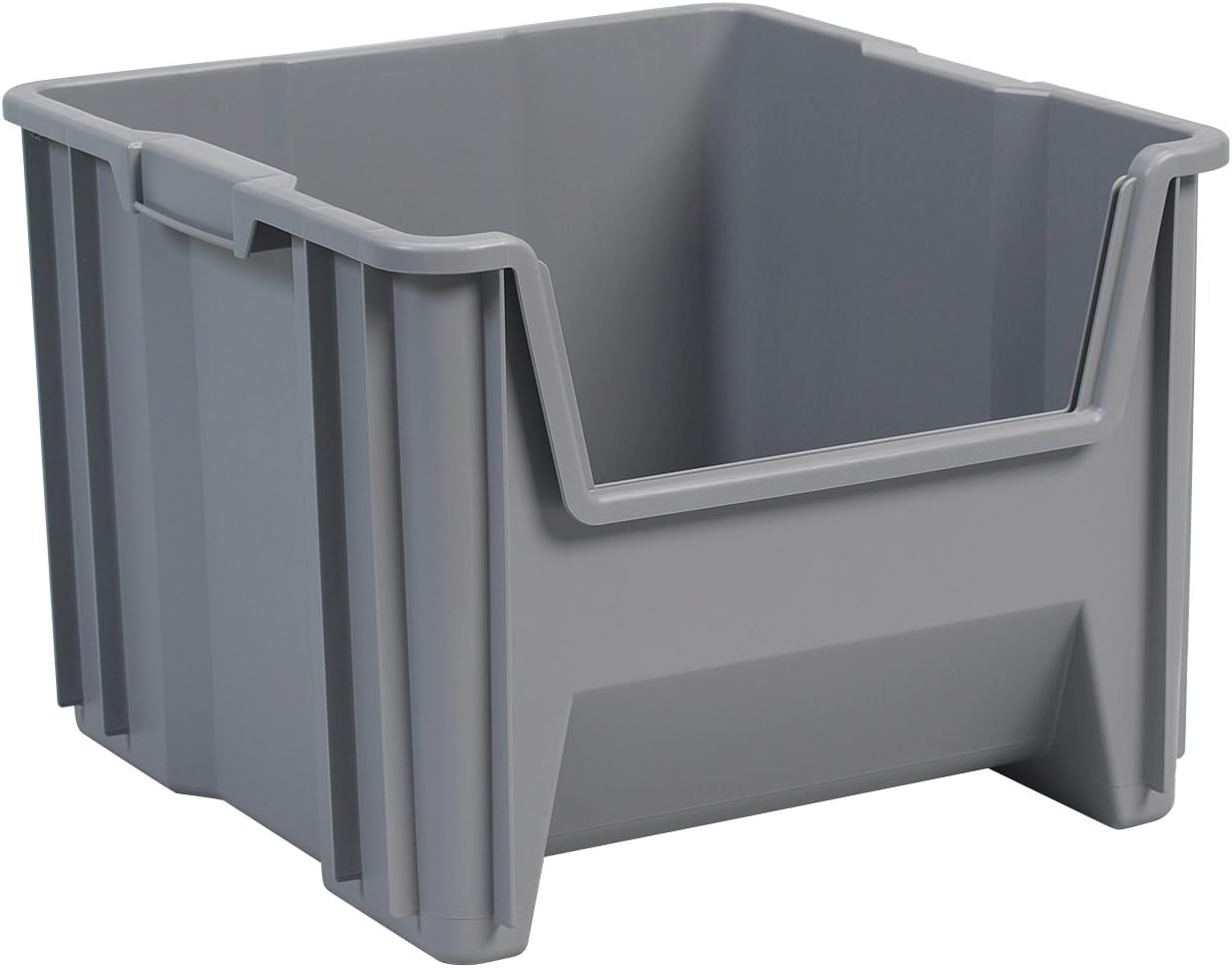 Akro-Mils 13018 Stak-N-Store Stackable Storage Bins, Heavy Duty Garage Storage Containers, Open