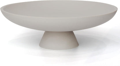 Modern Resin Pedestal Decorative Bowl, Large Fruit Bowl for Kitchen Counter, Stylish Key Bowl for