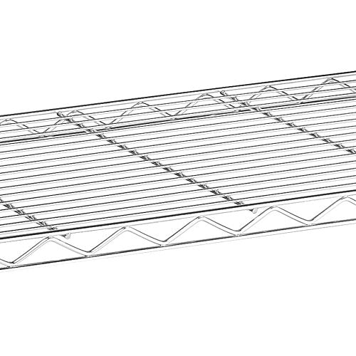 Whitmor 2-Wire Shelving Unit, Metal Storage Shelves, Stacking Shelf with Basket, Easy Assembly Home