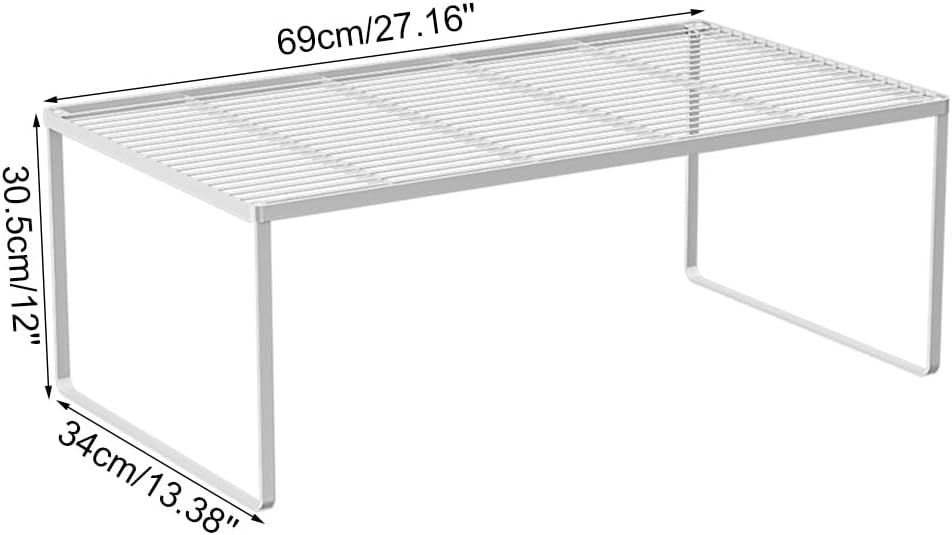 Kitchen Cabinet Storage Shelf Stackable Wire Spice Rack Organizer Heavy Duty Space Saver for