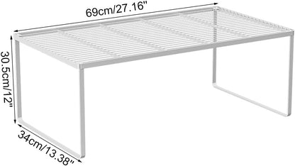 Kitchen Cabinet Storage Shelf Stackable Wire Spice Rack Organizer Heavy Duty Space Saver for