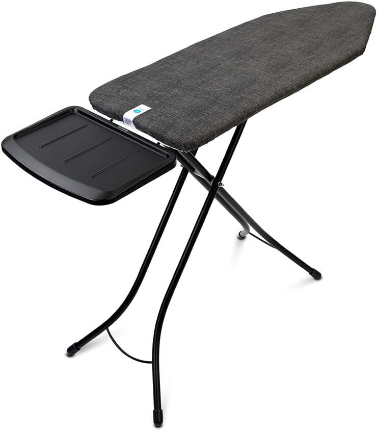 Brabantia Ironing Board C, XL Steam Unit Holder, Adjustable Height, Non-Slip Rubber Feet, Foldable