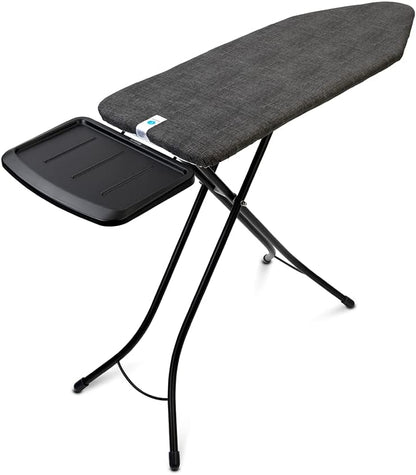 Brabantia Ironing Board C, XL Steam Unit Holder, Adjustable Height, Non-Slip Rubber Feet, Foldable