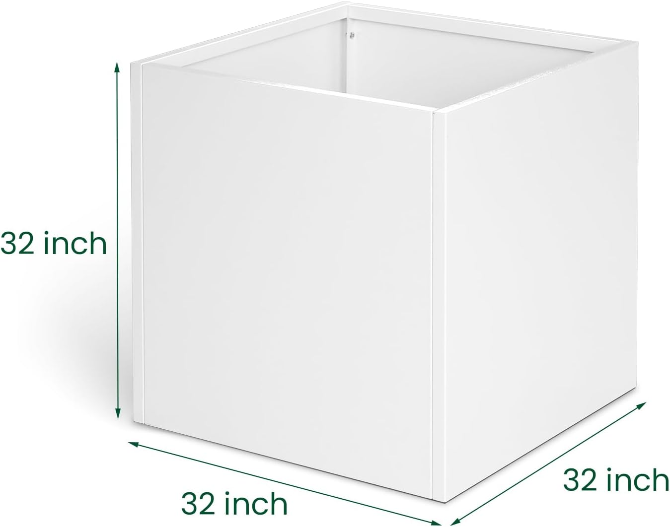White Steel Planter Square Outdoor Planters Galvanized Steel Planter Box Indoor Metal Large