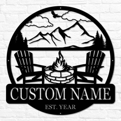 Custom Campfire Sign | Metal Outdoor Sign | Camper Decor | Personalized Camping Gifts | Fire Pit