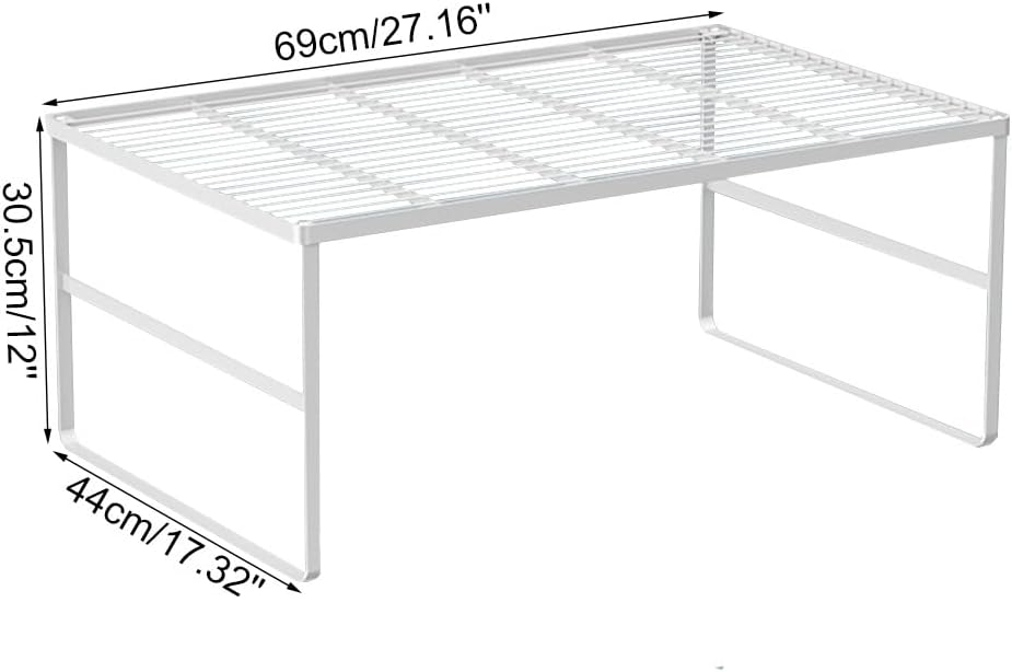 Kitchen Cabinet Storage Shelf Stackable Wire Spice Rack Organizer Heavy Duty Space Saver for