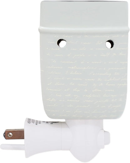Elanze Designs Birds on a Tree Believe Grey Ceramic Stoneware Electric Plug-in Outlet Wax and Oil