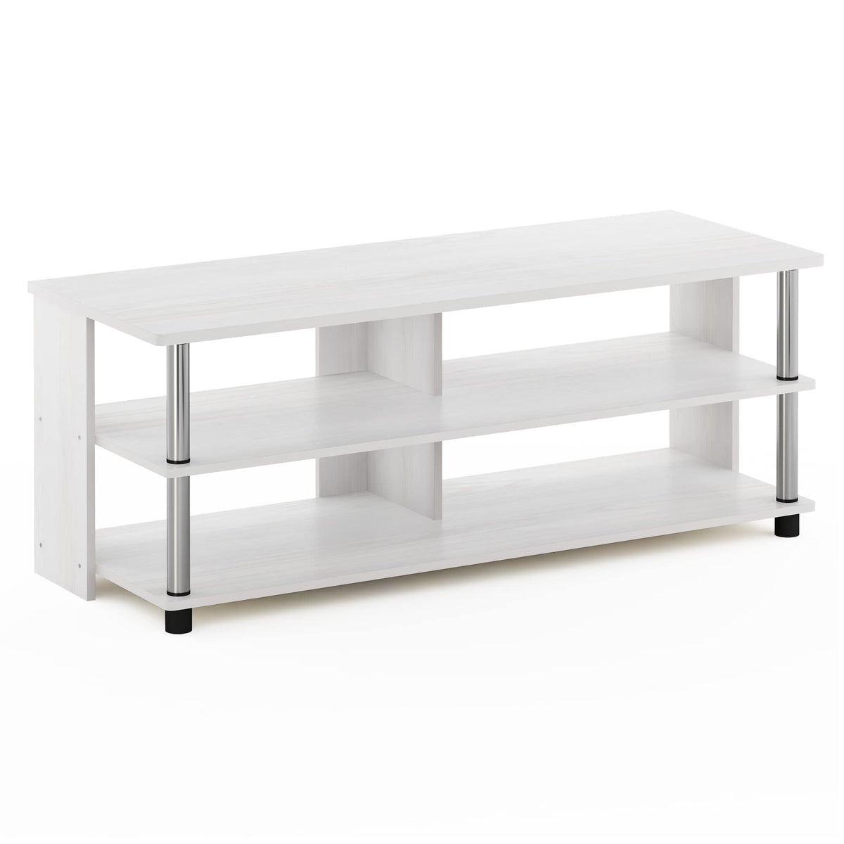 Furinno Turn-N-Tube Shoe Rack, 3-Tier Shoe Organizer, Compact Shoe Storage with Open Shelves and