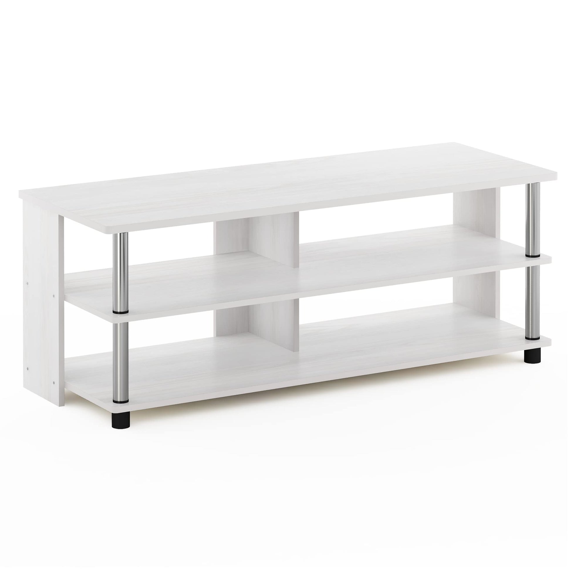 Furinno Turn-N-Tube Shoe Rack, 3-Tier Shoe Organizer, Compact Shoe Storage with Open Shelves and
