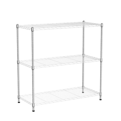 Catalina Creations EFINE 3-Shelf Chrome Shelving Unit with 3-Shelf Liners, Adjustable Rack, Steel