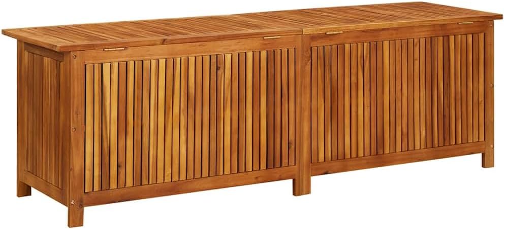 vidaXL Outdoor Storage Box, [Load Capacity Gallon] Deck Box with Gas-Lift Lid, Storage Chest with