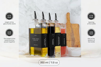 Molimoli Olive Oil Dispenser Bottle for Kitchen, Automatic Pourer, Glass Dispenser for Kitchen