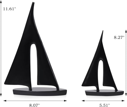 Modern Sculptures Home Decor, Sailboat Decor Ornament, Boat Decorations Statue Decor, Art