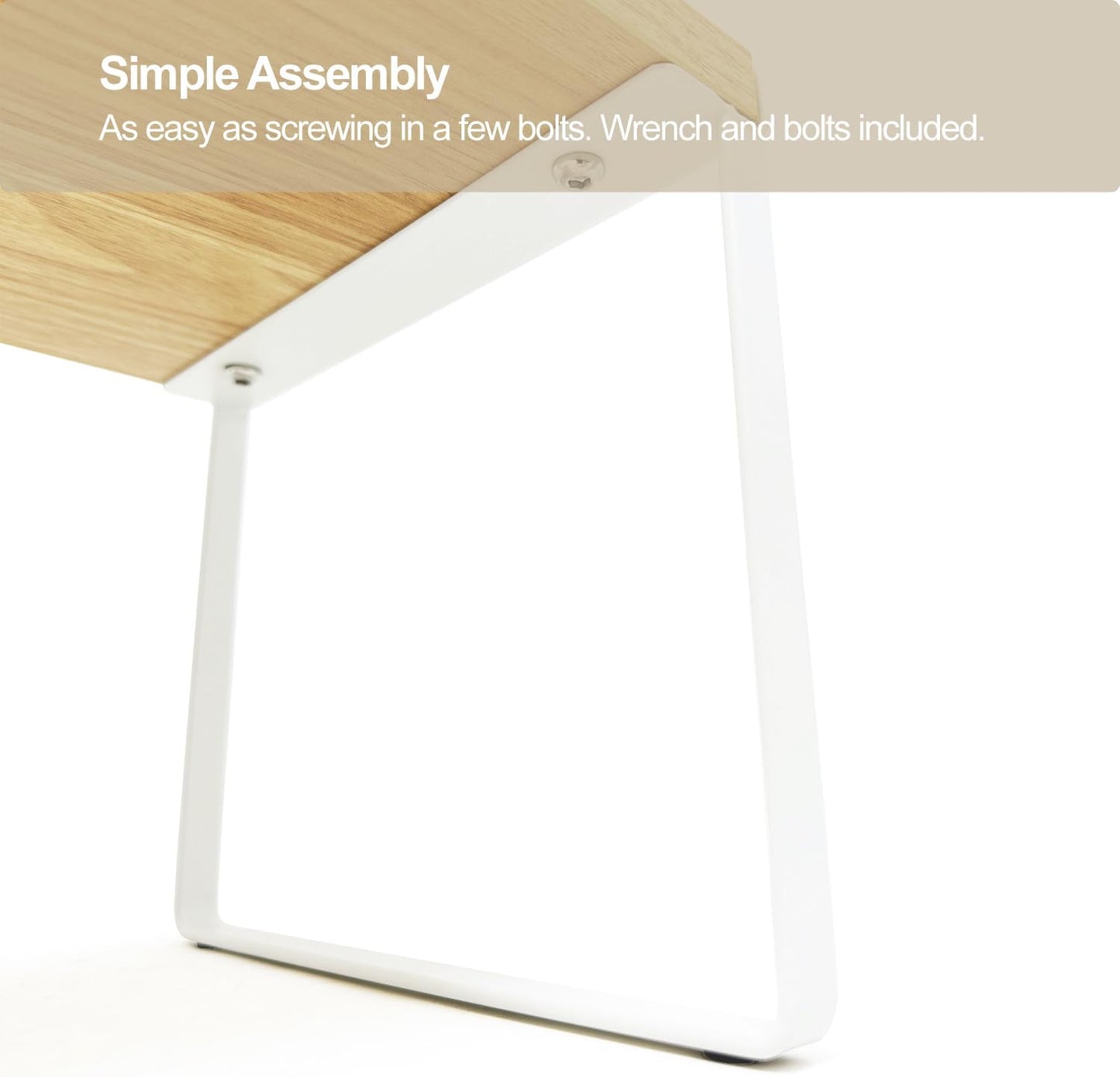 Mitus Shelf Organizer and Storage, Stackable Tiered Wood Cabinet Rack for Countertops, Desktops