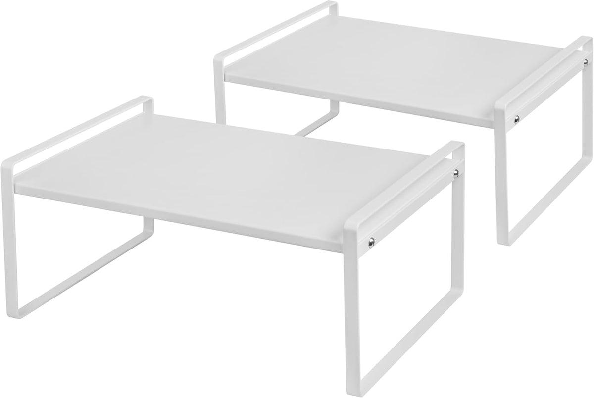 Nxconsu 2Pack Cabinet Shelves Stackable Shelf Organizer Rack Riser for Kitchen Cabinet Pantry