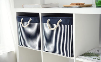 TcaFmac Organization and Storage Basket for Shelves - Large 2 Pack 16x12x12 inch Fabric Storage