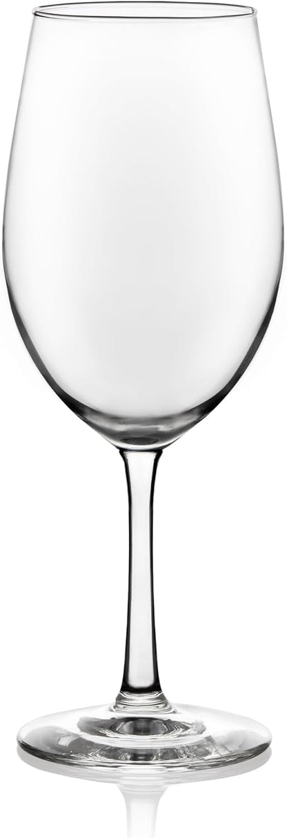 Libbey Vineyard Reserve Wine Glass Set of 8, Clear Wine Glasses for Red and White Wine, Great for