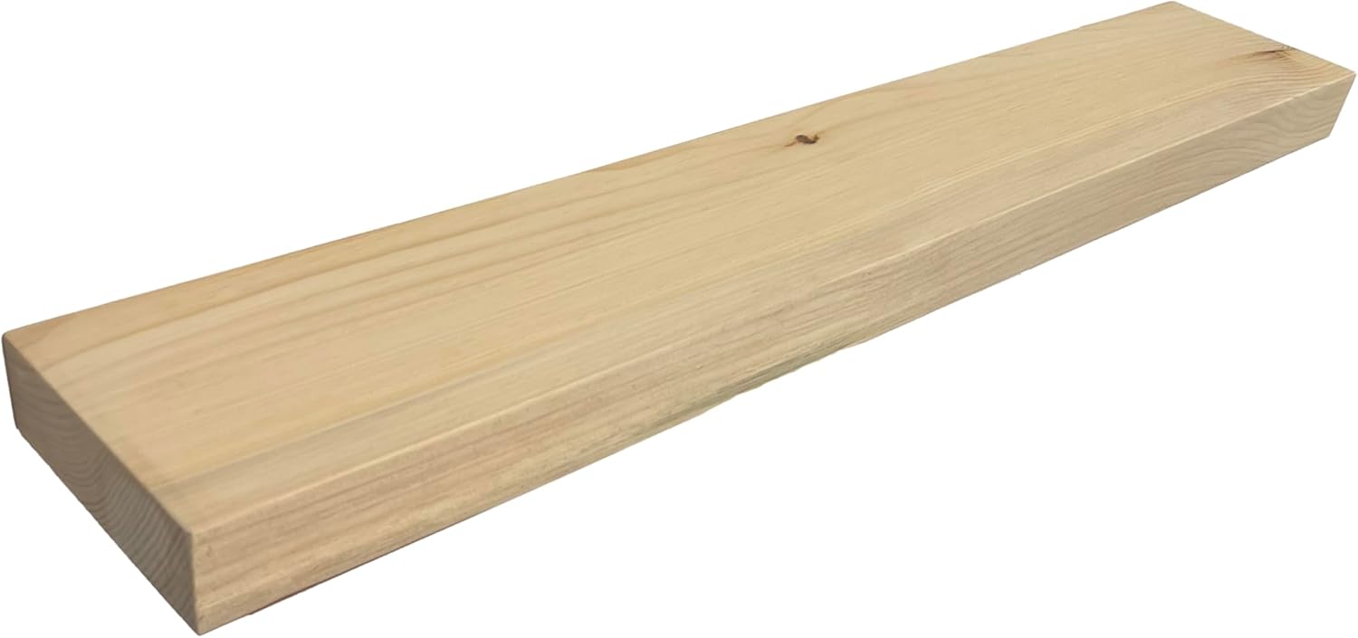 Joel's Antiques 36 Inch Floating Shelves for Wall - 36x6x2 in - Unfinished Wood Shelf Design