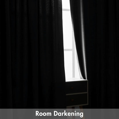 MIULEE Grey Velvet Curtains Thermal Insulated Blackout Curtain Drapes for Bedroom Living Room