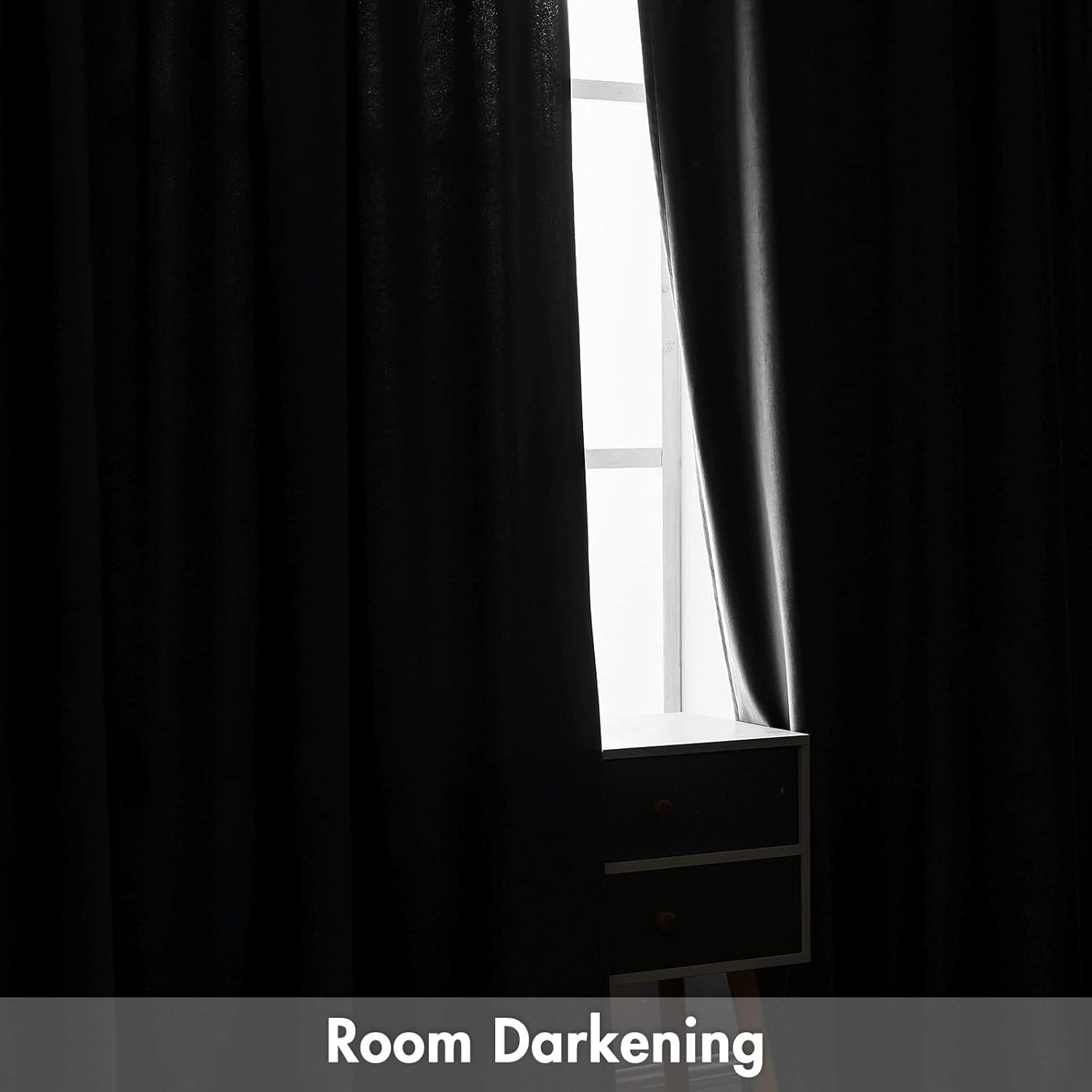 MIULEE Grey Velvet Curtains Thermal Insulated Blackout Curtain Drapes for Bedroom Living Room