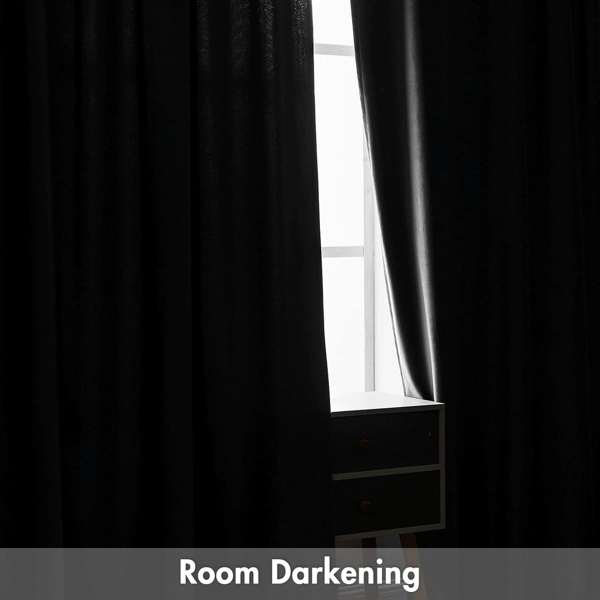 MIULEE Grey Velvet Curtains Thermal Insulated Blackout Curtain Drapes for Bedroom Living Room